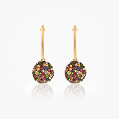 BABY MALAK ORIGINAL DROP BONBON ROUND EARRINGS